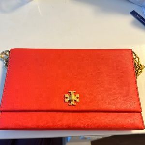 Tory Burch red Kira clutch